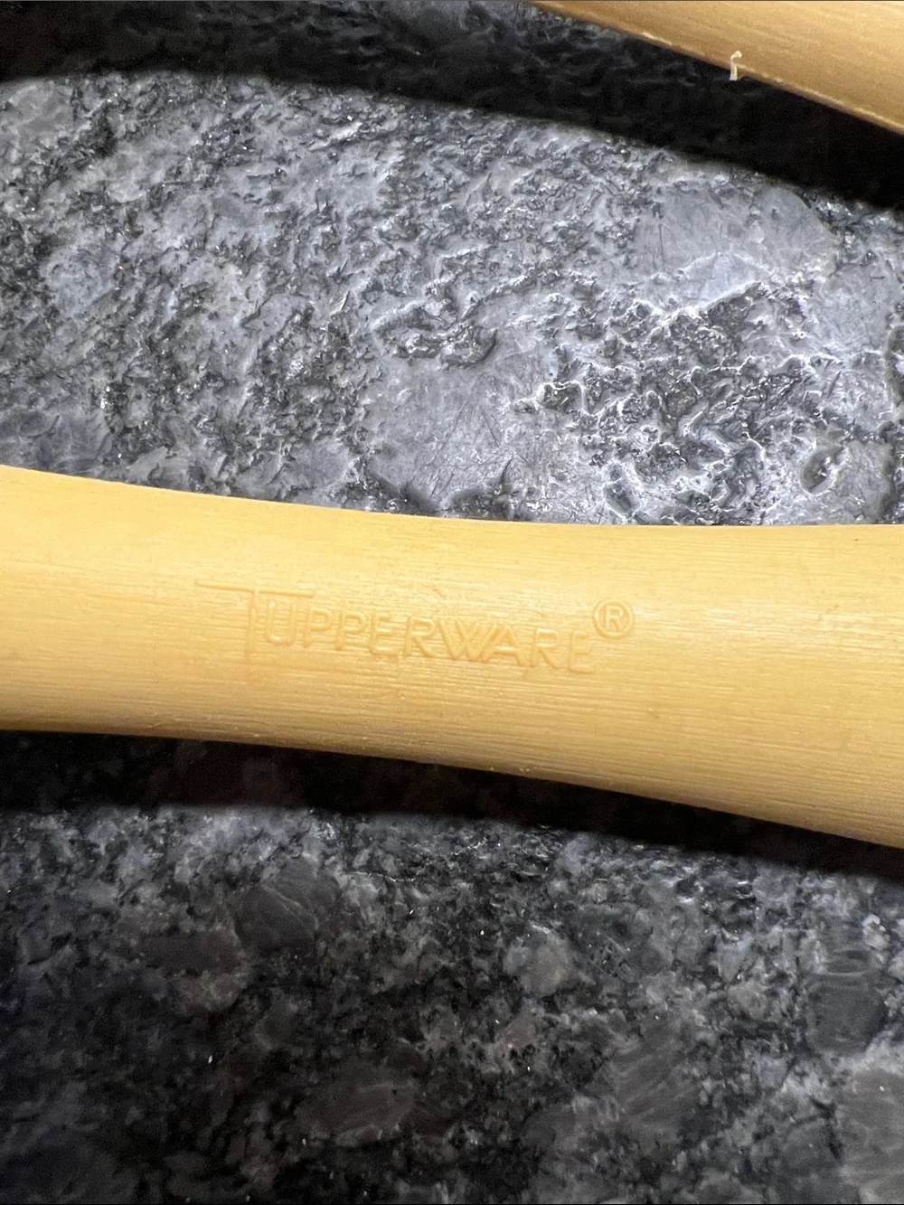 Set of 2 TUPPERWARE Harvest Gold Salad Serving Forks - 12”. Like new.